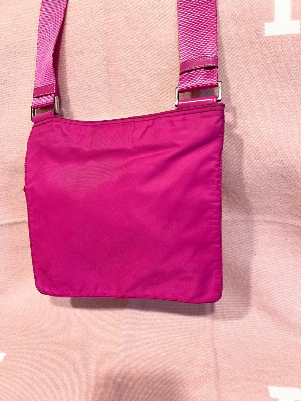PRADA⭐️Authentic! Hot Pink Nylon Crossbody or shoulder Bag! - Picture 7 of 13